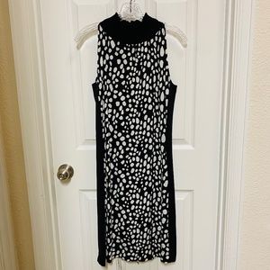 Women's Midi Dress Faux Wrap V-Neck by Essentials by Milano Size Small